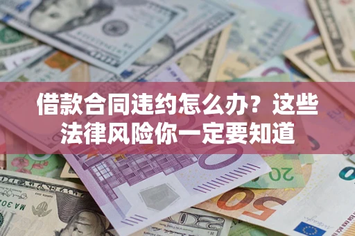 武汉借款合同违约怎么办？这些法律风险你一定要知道