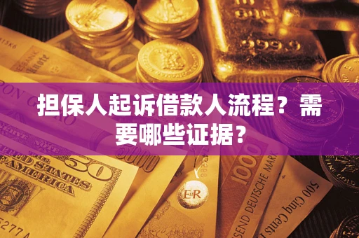 武汉担保人起诉借款人流程？需要哪些证据？